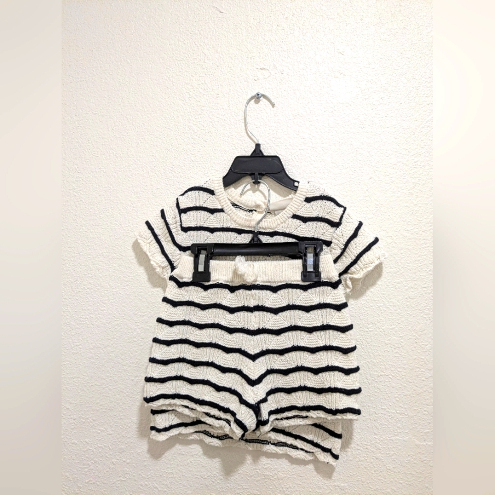 Striped Knit Girls Set